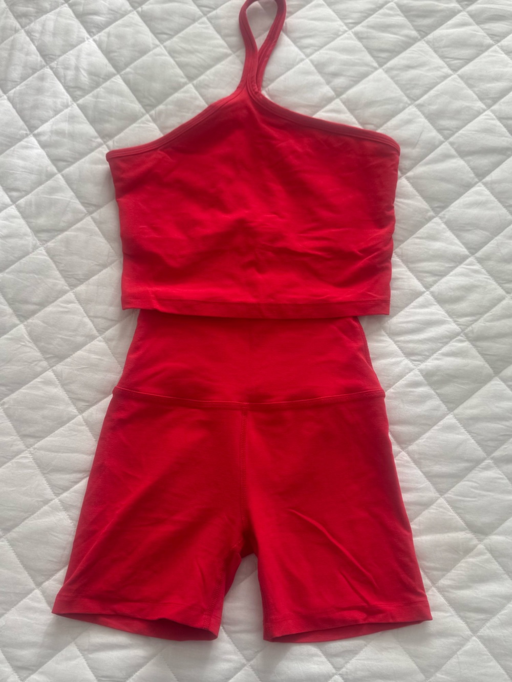 Beyond Yoga Spacedye One Up Cropped Tank and Biker Shorts